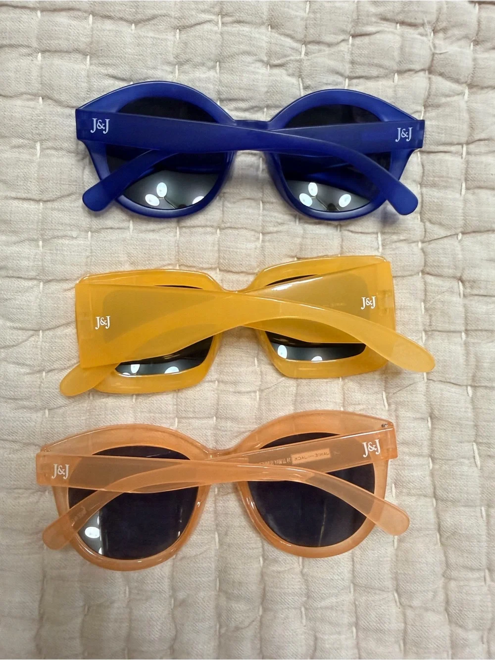 Janie and Jack Kids Sunglasses Trio only - Blue, Yellow, Orange Frames